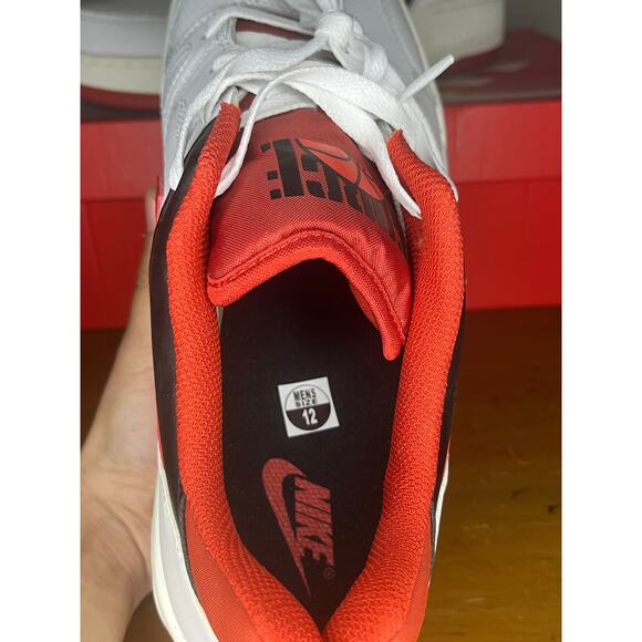 Nike Full Force Low Red White Sneakers Size 12 FB1362 102 NIB main image 4